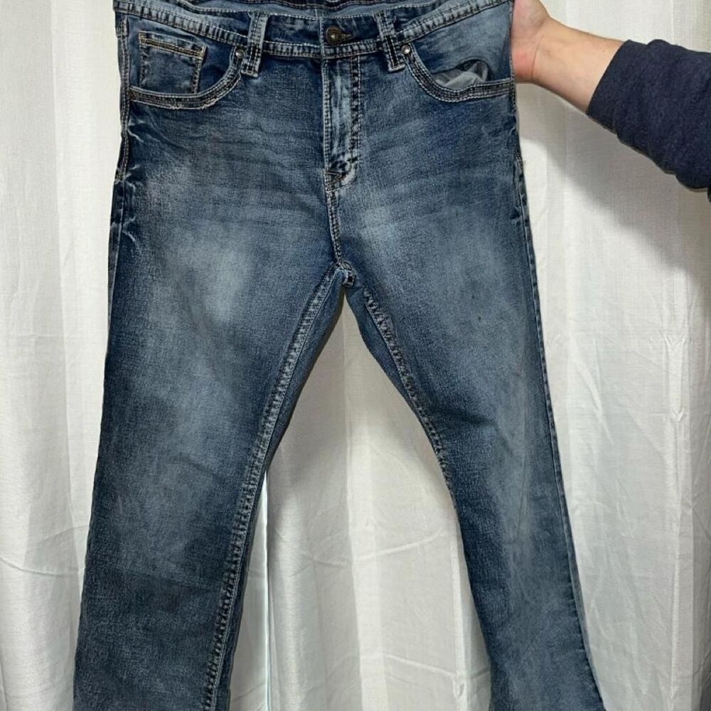Axe Men's Blue and Navy Jeans